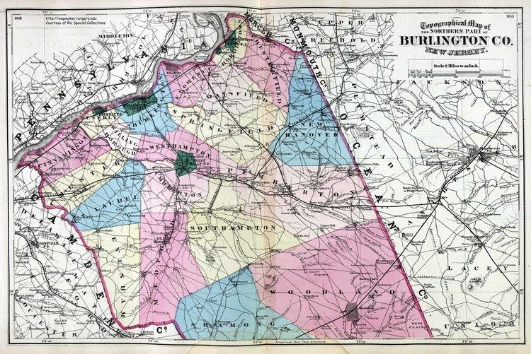 Burlington County, New Jersey mapmakerrutgersedu1872AtlasBurlingtonCoNorthTo