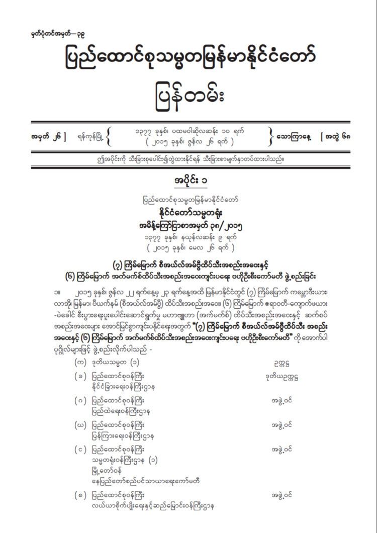 Burma Gazette