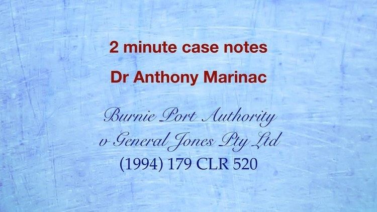 Burnie Ports v General Jones (duty of care) - YouTube