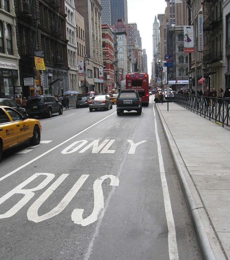 Bus lanes in New York City