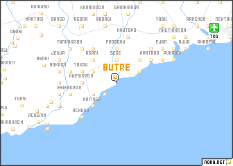 Butre, Ghana Butre Ghana map nonanet