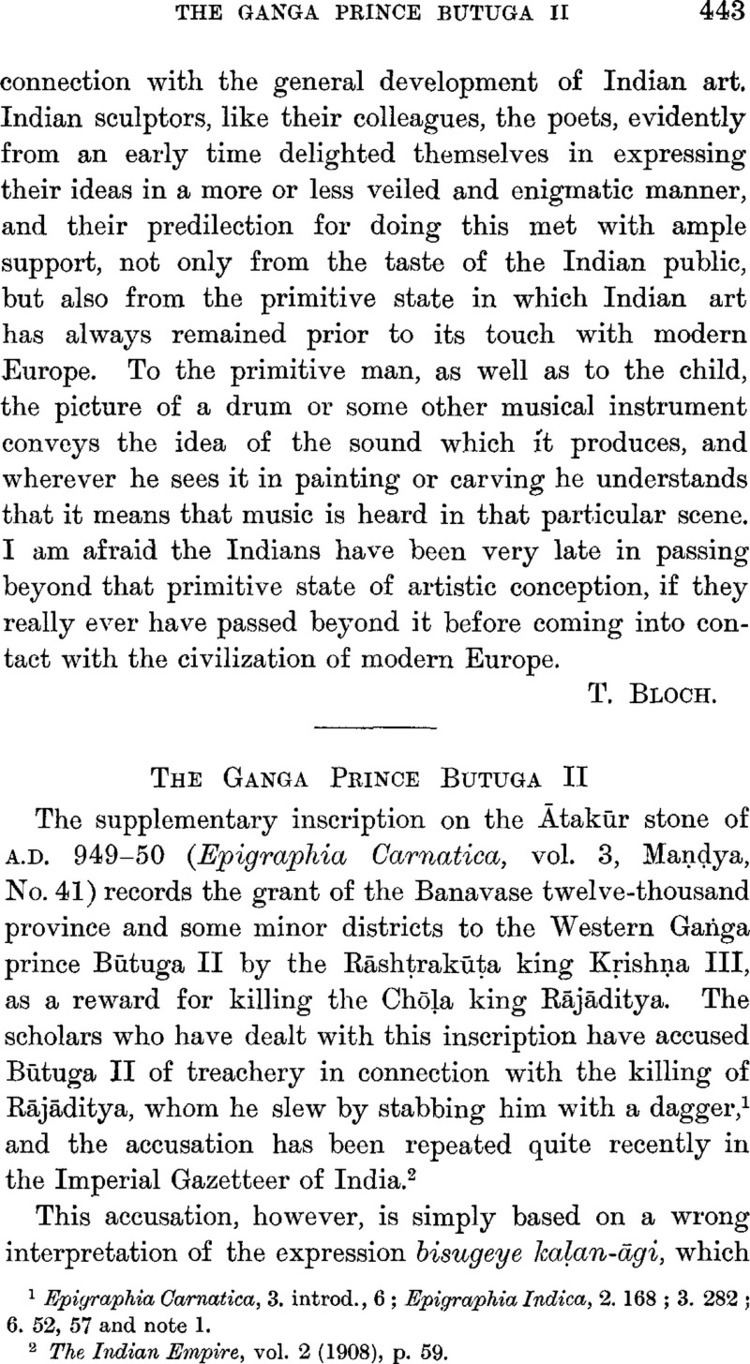 Butuga II The Ganga Prince Butuga II Journal of the Royal Asiatic Society