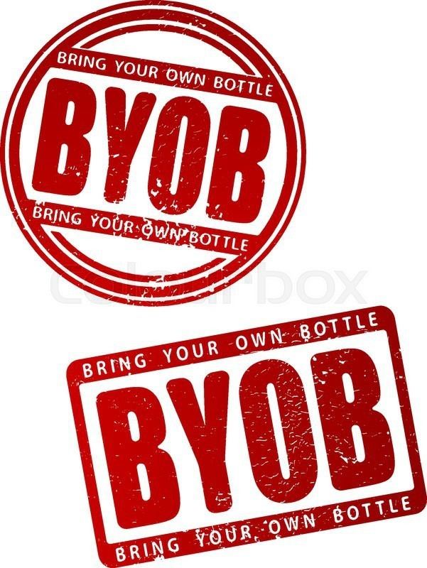 BYOB Buy Stock Vector quotBYOB bring your own bottle rubber stampquot Colourbox