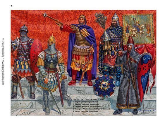 Poster of Varangian Guards, an elite unit of the Byzantine Army from the tenth to the fourteenth century.