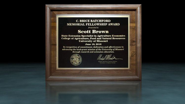 C. Brice Ratchford 2016 C Brice Ratchford Award Recipient Dr Scott Brown University