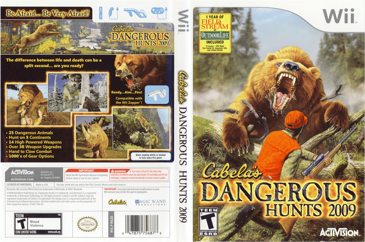 Cabela's Dangerous Hunts 2009 artgametdbcomwiicoverfullHQUSRXZE52png