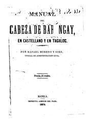 Cabeza de Barangay Manual del cabeza de Barangay en castellano y en Tagalog 1874