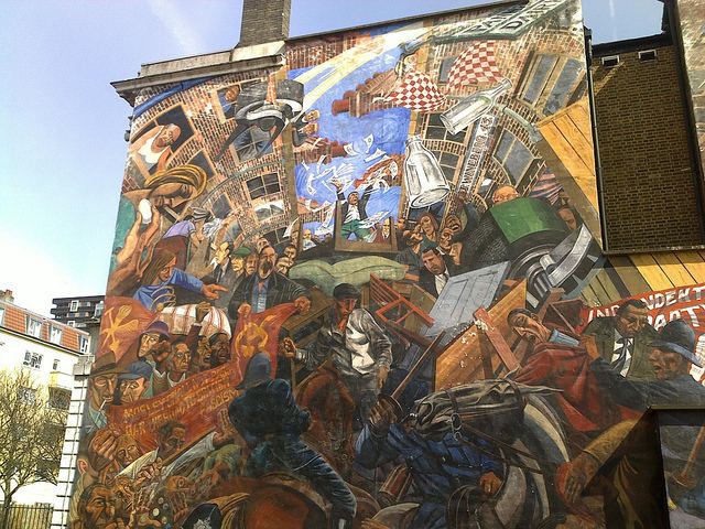 Cable Street Mural The Battle of Cable Street mural Shadwell London Mural