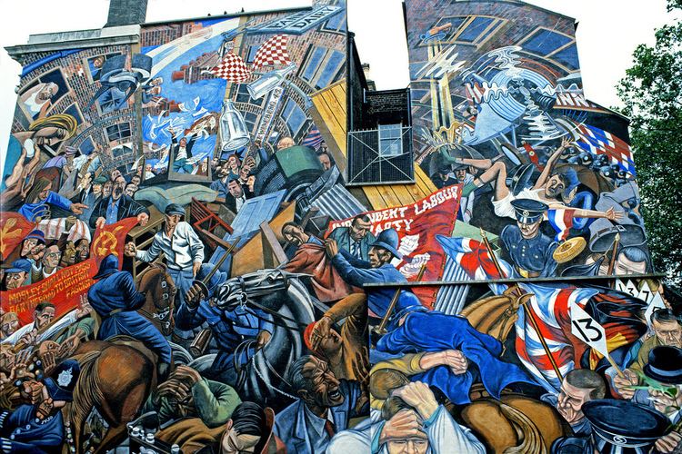 Cable Street Mural Cable Street mural 1983 1936 Fascists beaten and chased ou Flickr