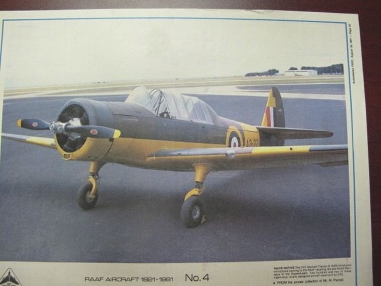 CAC Wackett Newspaper clipping photograph of RAAF CAC Wackett Trainer TAM2012