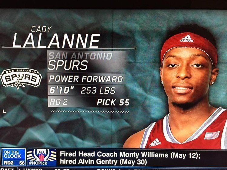 Cady Lalanne UMass Basketball on Twitter quotCady Lalanne chosen by Spurs