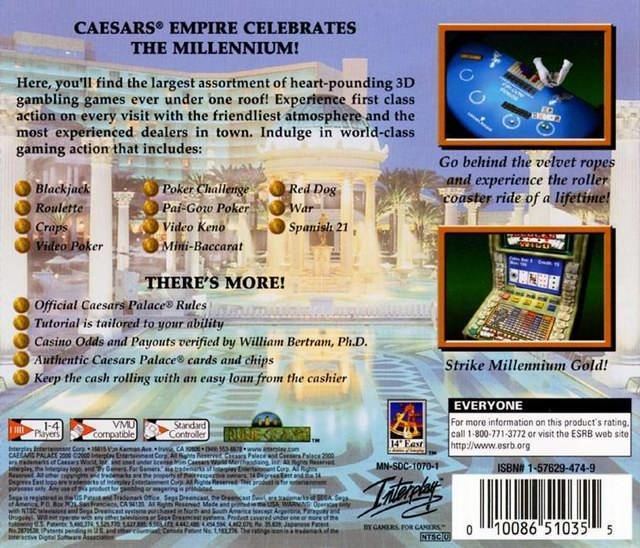 Caesars Palace 2000 Caesars Palace 2000 Millennium Gold Edition Box Shot for Dreamcast