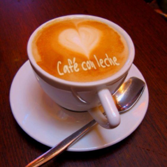 Café con leche Caf con leche I39m from Tampa FL so I love love love it