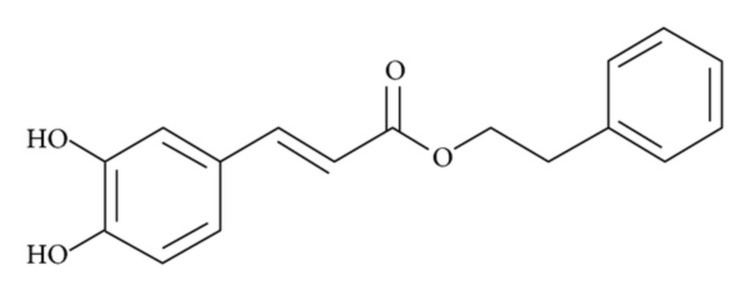 Caffeic acid phenethyl ester Chemical structure of caffeic acid phenethyl ester CAPE Figure