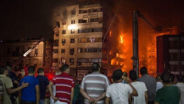 Cairo fire At least 74 hurt in Cairo fire that engulfed hotel nearby buildings