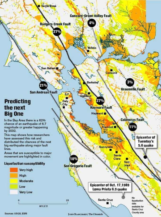 Calaveras Fault Calaveras Fault hit with nearly 40 aftershocks after 56 quake SFGate
