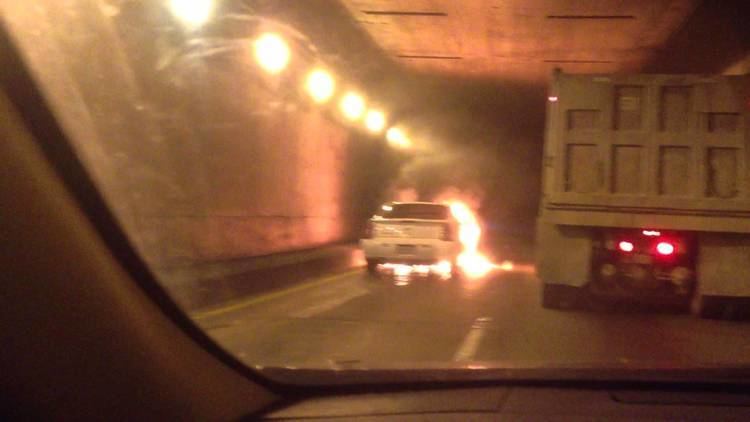 Caldecott Tunnel fire Car Catches Fire In Caldecott Tunnel YouTube