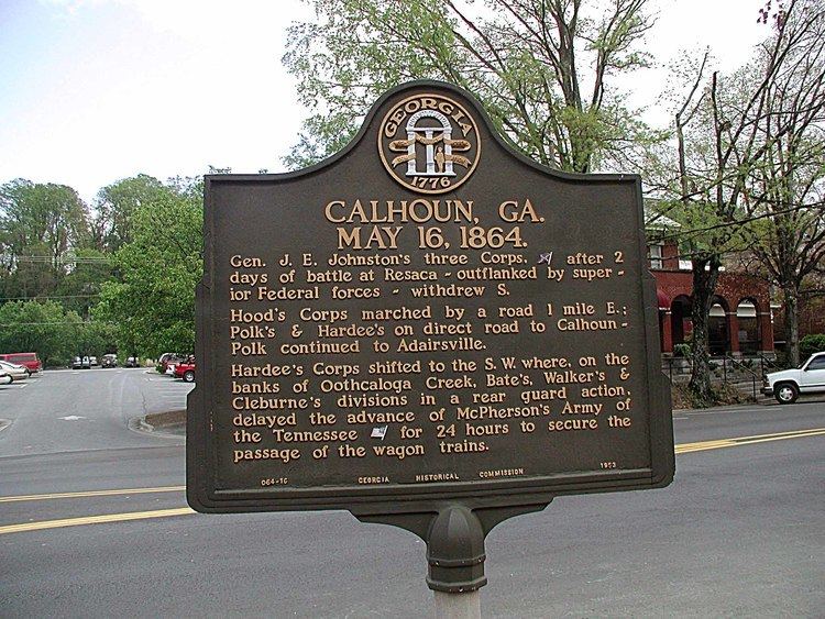 Calhoun, Georgia wwwlat34northcomhistoricmarkersImagesMarkerPi