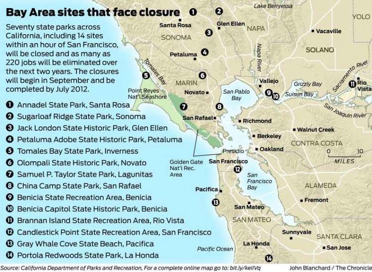 California Department of Parks and Recreation 70 California state parks fall to budget ax SFGate