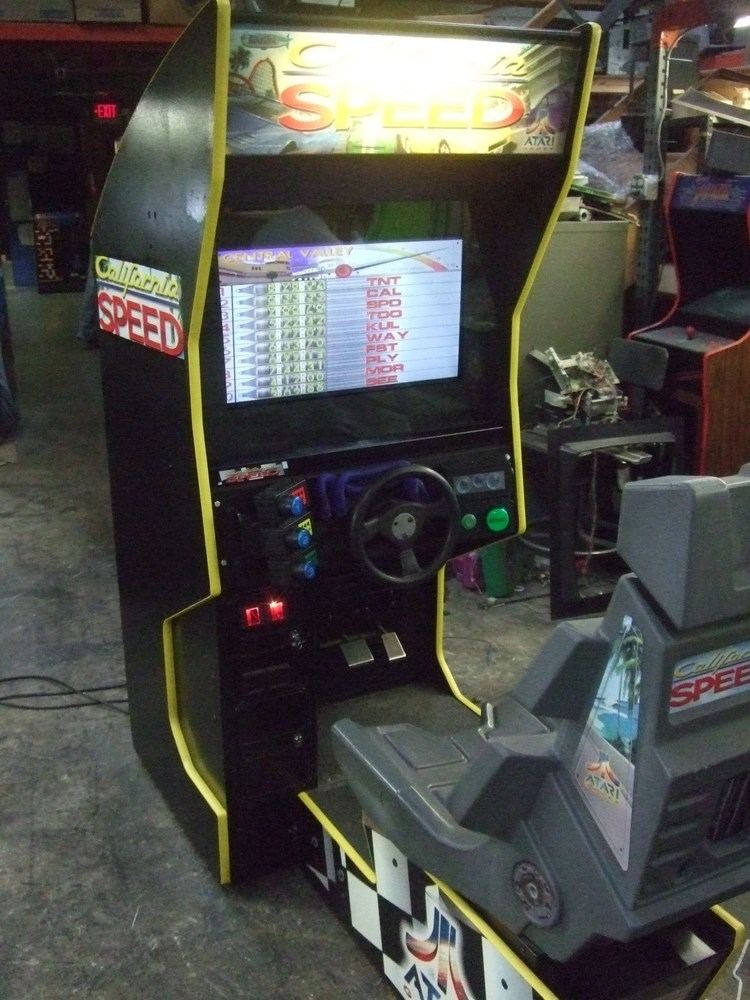 California Speed (video game) 389 Atari CALIFORNIA SPEED Cockpit Arcade Video Game with LCD