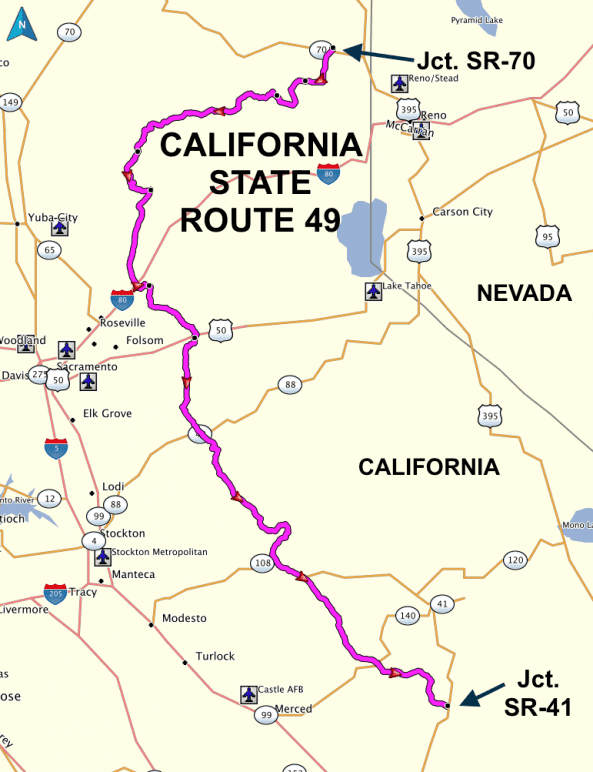 California State Route 49 RoadRUNNER39s Bucket Roads California SR49