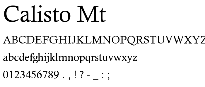 calisto mt font free