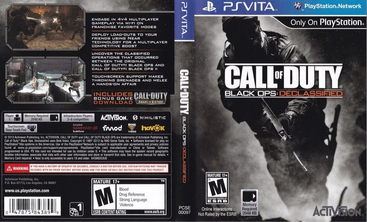 Call of Duty: Black Ops: Declassified Vita Game Cover Scans Call Of Duty Black Ops Declassified NA