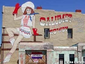 Calumet, Colorado Las Vegas NM Calumet Sign from Movie Red Dawn