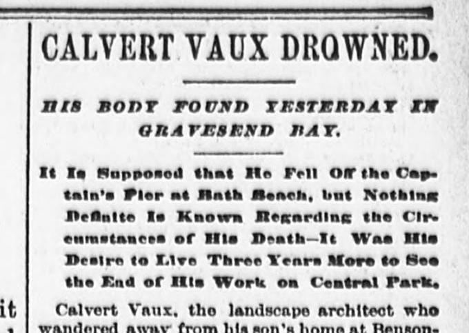 Calvert Vaux The mysterious death of Calvert Vaux The Bowery Boys New York