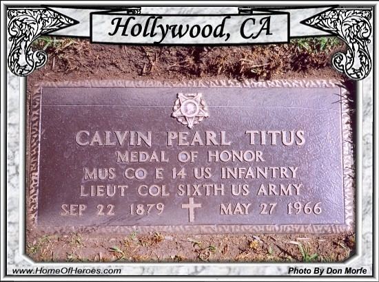 Calvin Pearl Titus Photo of Grave site of MOH Recipient Calvin Pearl Titus