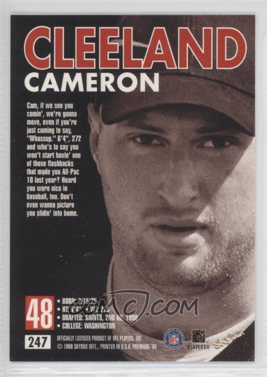 Cam Cleeland 1998 Skybox Premium 247 Cam Cleeland COMC Card