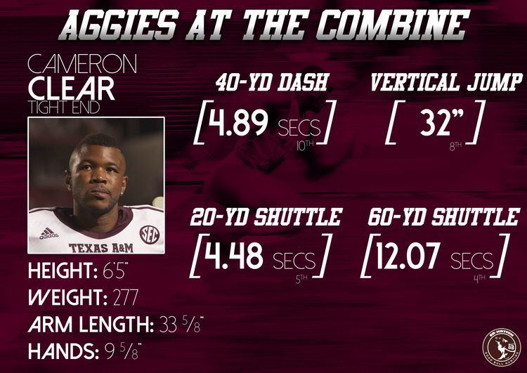 Cameron Clear Aggies at the NFL Combine OLTE Good Bull Hunting