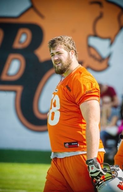 Cameron Thorn BC Lions offensive lineman Cameron Thorn during the CFL teams