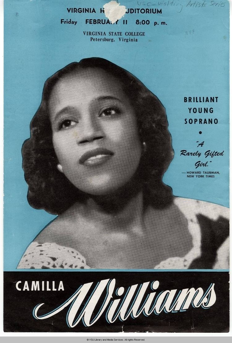 Camilla Williams Passing of a Great Voice Virginia State University