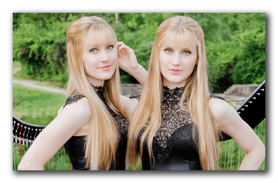 The twins began playing piano as children, followed by the harp in junior h...