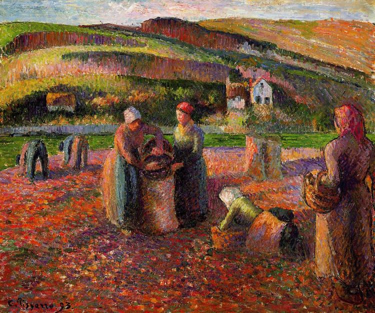 Camille Pissarro Potato Harvest Camille Pissarro WikiArtorg