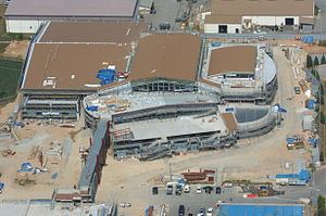 Aerial view of Camp Humphreys' Skate Park in South Korea.