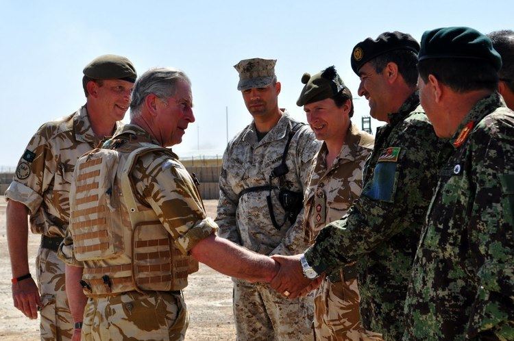 Camp Shorabak Prince of Wales makes surprise visit to British troops in