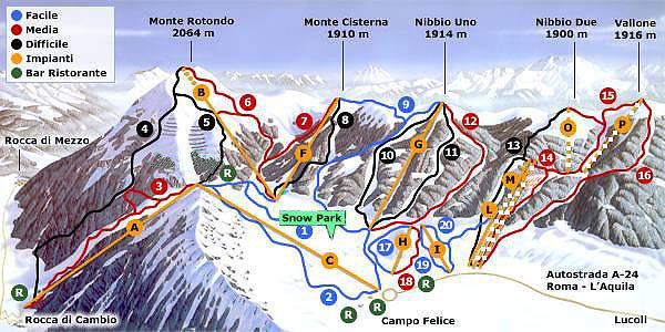 Campo Felice Campo FeliceRocca di Cambio Ski Resort Guide Location Map amp Campo