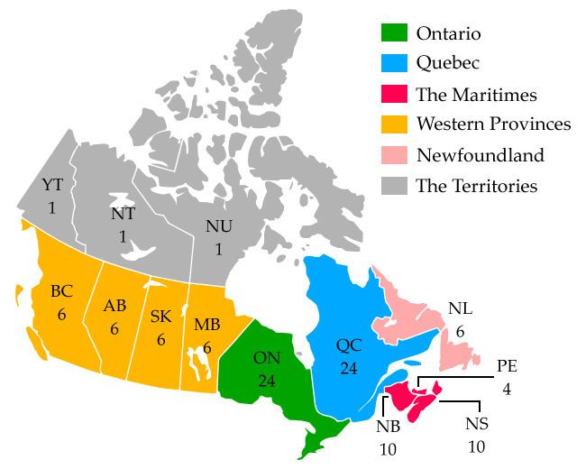 Canadian Senate divisions