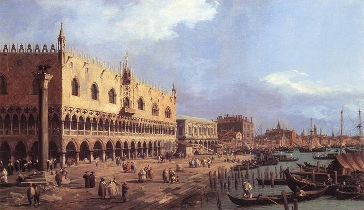 Canaletto Riva degli Schiavoni Looking East Canaletto WikiArtorg