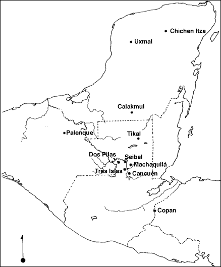 Cancuén Map Showing the Location of Cancun