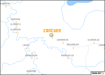 Cancuén Cancun Guatemala map nonanet