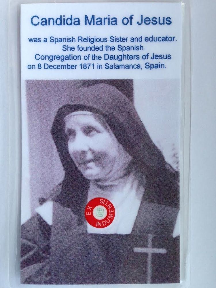 Candida Maria of Jesus Candida Maria of jesus relic card of Spanish Religious Sister and