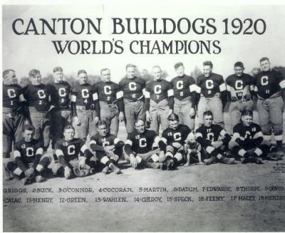 Canton Bulldogs Football Professional Canton and Stark County 1920 Canton