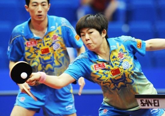 Cao Zhen (table tennis) Li PingCao Zhen win mixed doubles gold in table tennis worlds
