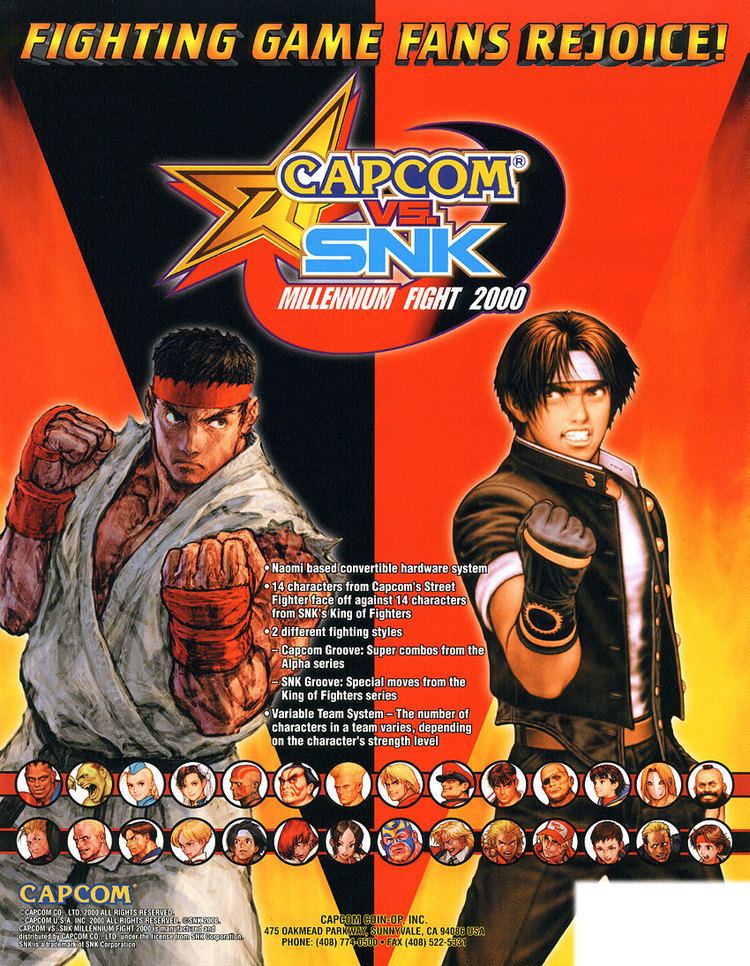 Capcom vs. SNK: Millennium Fight 2000 The Arcade Flyer Archive Video Game Flyers Capcom Vs SNK