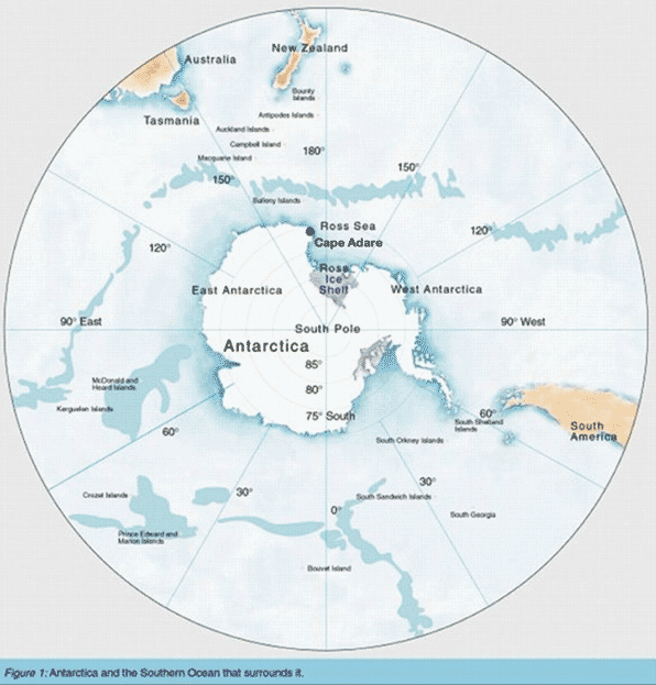 Cape Adare Map of Antarctica