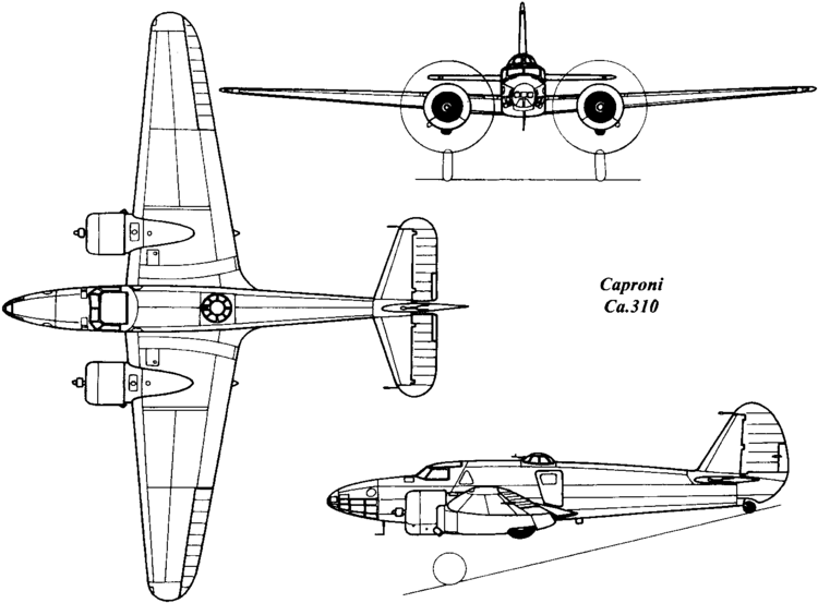 Caproni Ca.310 Italian Aircraft of WWII Caproni Bergamaschi Ca 310 series