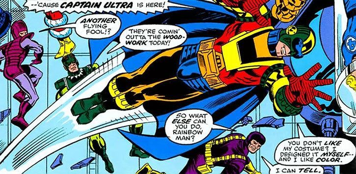 Captain Ultra Captain Ultra Marvel Comics Character profile With ultradata